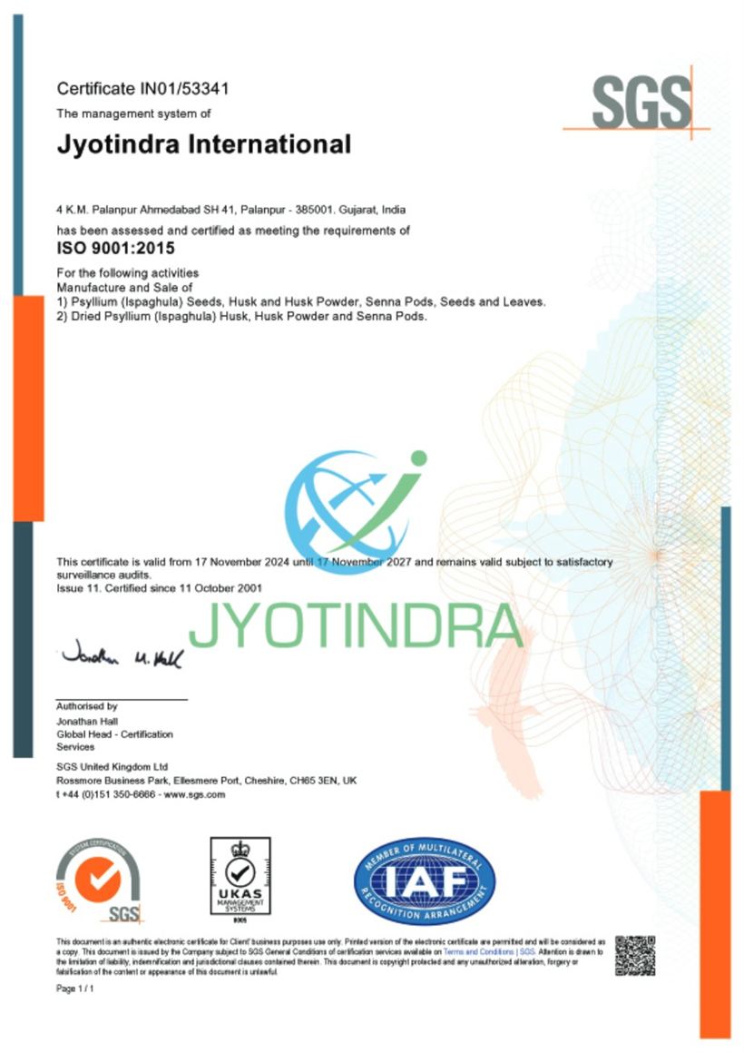 ISO 9001 2015 certificate
