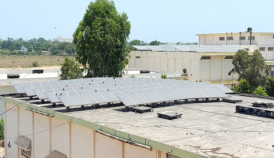Solar panels installed at Jyotindra facility
