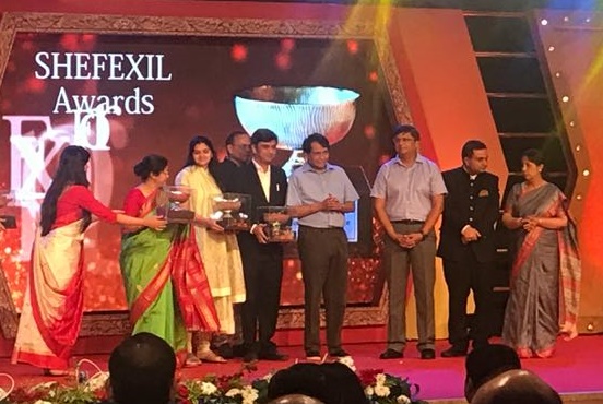 Jyotindra representatives at SHEFEXIL awards ceremony